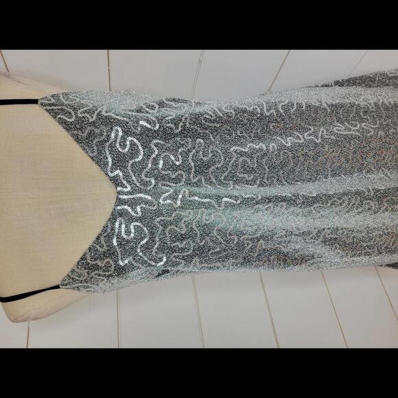 NWT Andree By Unit sparkly silver mini dress - Picture 2 of 5